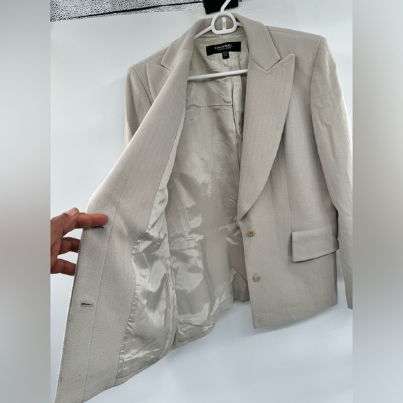 Emanuel Ungaro beige suit separate blazer jacket size 8 euro 42 - Picture 2 of 14